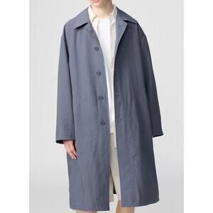 Uniqlo U Oversized Single Breasted Coat in Gray/Blue